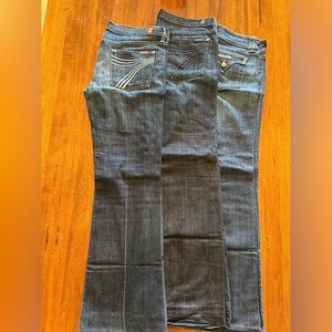 SEVEN DOJOS and HUDSON jeans, size 32, 3 pair